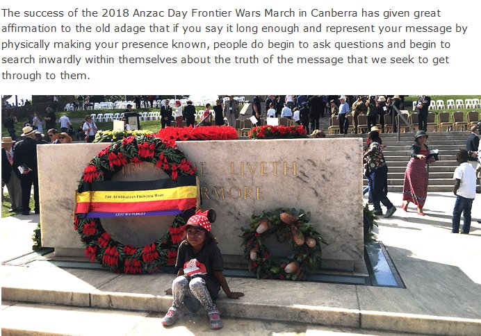 WgarNews's tweet photo. @WhteRbbnAdvocat @AshRi373 @JennyPineapple2 @LadyPoop2 @LandofDame_Slap @OddemocracyA @anne_clothier @NotleyTrevor @bevhenwood @colleenmenzies @DeboraMorf #Veterans' acceptance of #FrontierWarsMarch - a turning point
"we realised that many of the #OlderVeterans of the #ModernWars stood still as we passed & applauded our entourage"
#FrontierWars #AboriginalHistory #AboriginalHeritage
Read #SovereignUnion: https://t.co/NATivJArU1 https://t.co/AUV4qLx9Lp