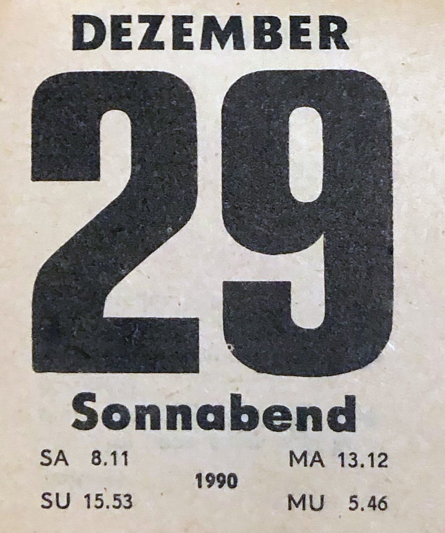 ddr_1990's tweet image. 29. Dezember 1990 #ddr1990