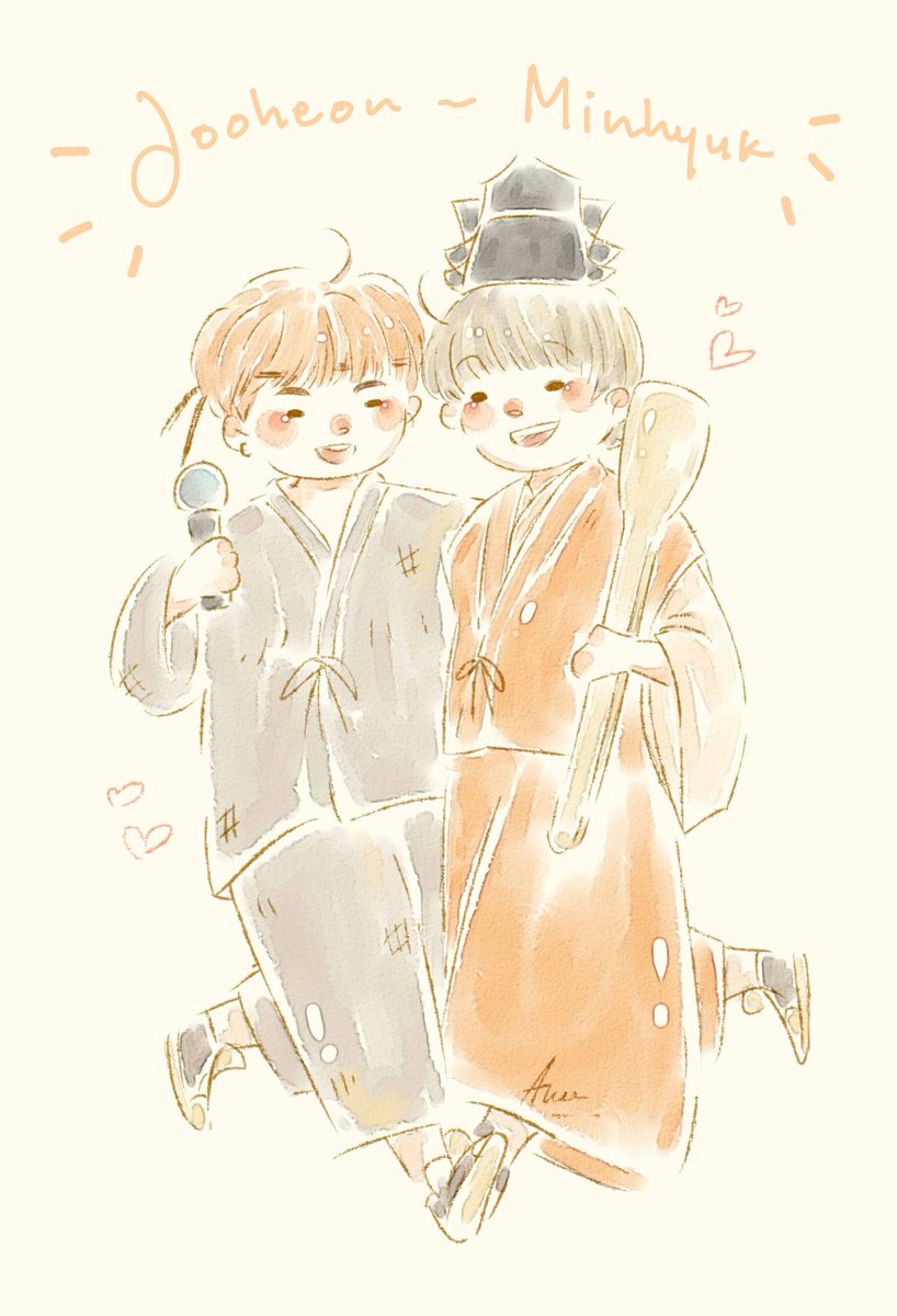 Puwpow's tweet photo. @OfficialMonstaX in Future Diary Show~~
they're just hilarious and cute at same time 💕💕

#fanart #jooheon #minhyuk #hyungwon #IM #MONSTAX #coupleteam https://t.co/4jaTqies4Z