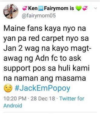 MsM1995's tweet photo. Can’t help to remind people about these coz these anays masquerading as ADN are at it again just because @mainedcm subtly reminded them to check their hate tweets.

I should be used to some people’s selfishness by now, but it appeared they still have the ability to surprise me.😐 https://t.co/WL0HPTumNs