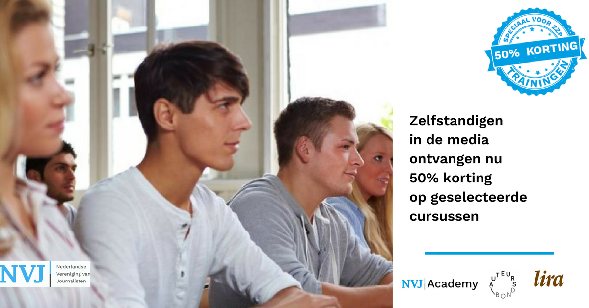Ben je er klaar voor om je in 2019 verder te ontwikkelen op het gebied van #ondernemerschap, vakinhoud of veiligheid? Als #ZZP'er krijg je 50% korting op geselecteerde #cursussen van <a href="/nvjacademy/">NVJ Academy</a> #mediaprofessional #journalist #ontwikkeling