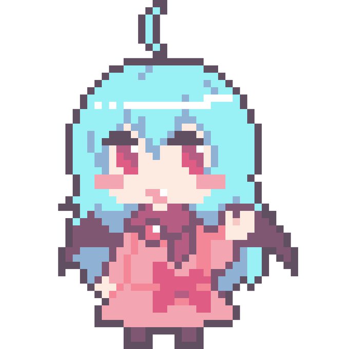 dotpictっていうアプリで描いてみたおぜう様、ドット絵難しい
45×45だぞぅ 