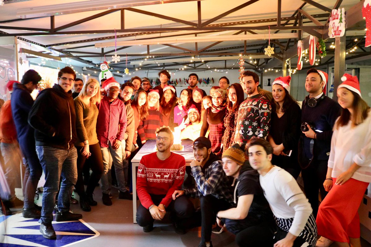 biscbau's tweet photo. Last night's Christmas party was filled with laughter, good food 🍕🎂, dancing🕺💃 and Karaoke 🎤. We hope you had as much fun as we did! Wishing you all a belated Merry Christmas! 🎉🎄🔥much thanks to @Bahcesehiriso ❤👏👏 #christmas https://t.co/n38AdUERGk