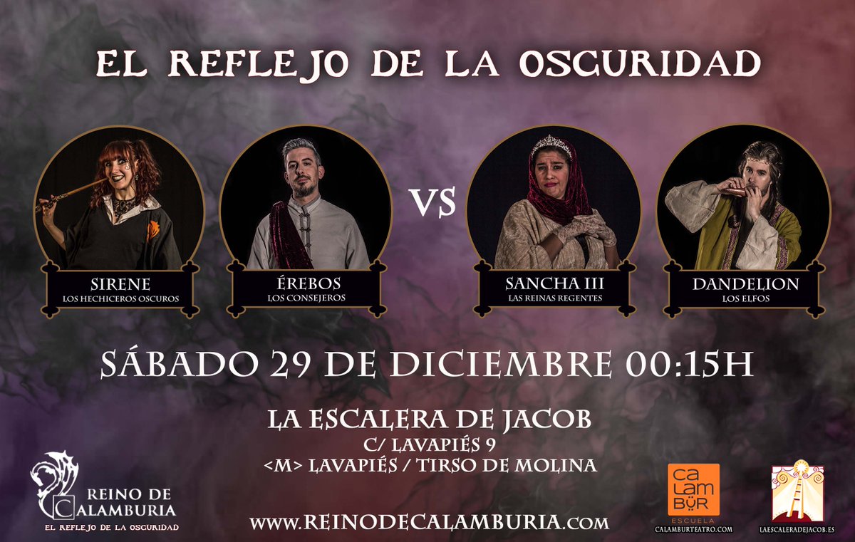 Calamburteatro's tweet photo. Último combate del año. Se han preparado para esta gran batalla que se librará en la @escalera_jacob  ¿A quién apoyaréis? ¡URIA URIA! #calamburia #impro #felizsabado
🎟️ https://t.co/NyxZTojUqG https://t.co/B3wlyasCUH