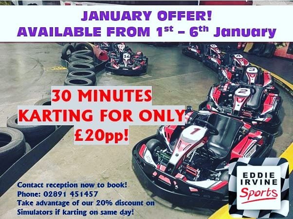 Make sure to take advantage of our January offer! Call 02891451457 to book your slot and make the most of the last couple of days of the Christmas holidays!