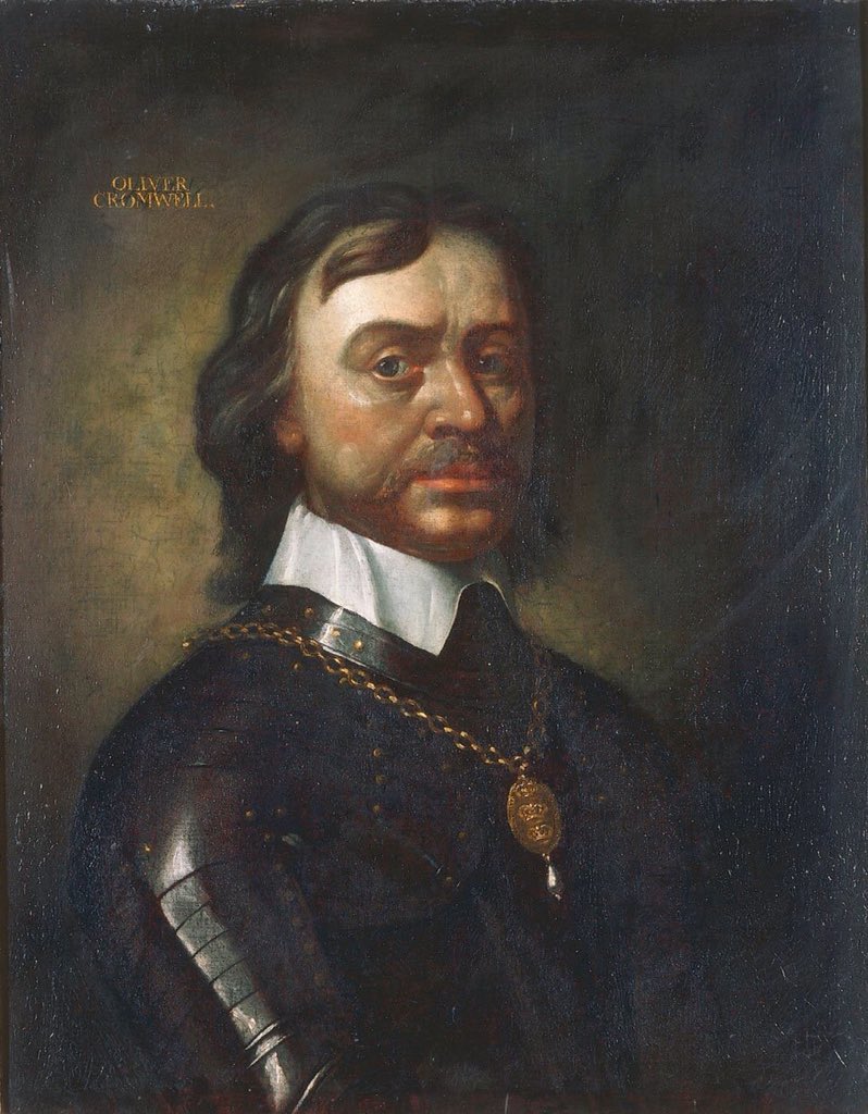 How many cathedrals did troops commanded by Cromwell vandalize...? One! Most of these acts tended to take place in 1642/3 when he was only a minor commander based in East Anglia. His troops did do serious damage to  @pborocathedral in April 1643, which can be seen today. 7/8