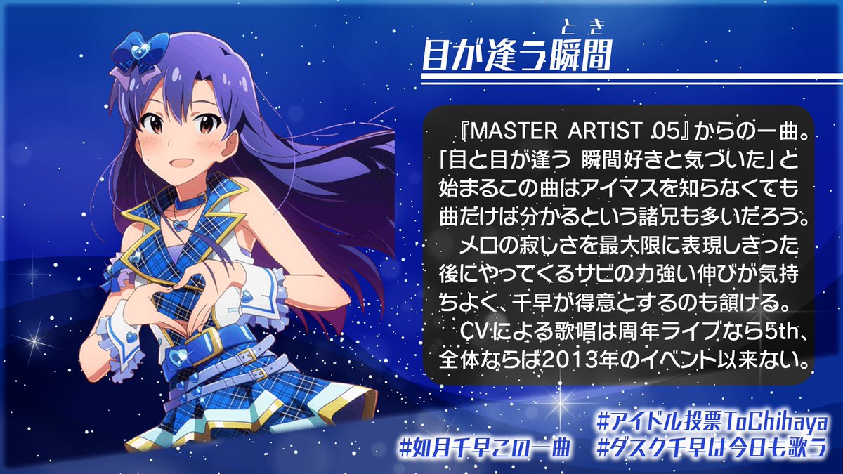 きっず Twitterren アイドルマスター 目が逢う瞬間 Kankitsu Remix 如月千早誕生祭 T Co 8yt28ddwjn ダスク千早は今日も歌う 続いてはこちら Uplifting Tranceにリミックスされたこの曲は千早の力強い声を引き立ててくれる 打ち込みと千早の声の強さ きっず Twitterren アイドルマスター 目が逢う瞬間 Kankitsu Remix 如月千早誕生祭 T Co 8yt28ddwjn ダスク千早は今日も歌う 続いてはこちら Uplifting Tranceにリミックスされたこの曲は千早の力強い声を引き立ててくれる 打ち込みと千早の声の強さ