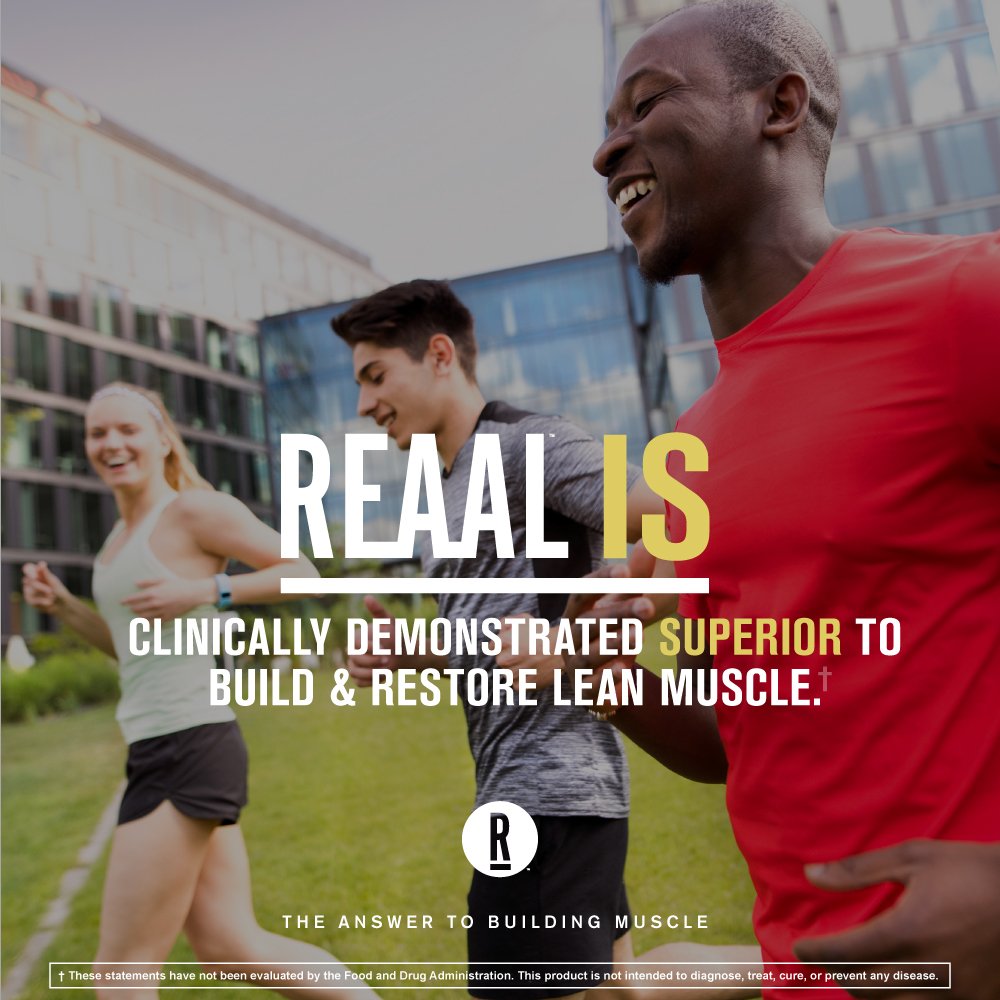 reaalmuscle's tweet photo. Build lean, healthy muscle. Help it stay strong. It’s time for REAAL.   #REAAL #REAALMuscle #REAALGiveaway #GetREAAL #REAALLifestyle #REAALResults #REAALNotFake #REAALAminos #REAALRevolution #REAALGains #REAALFit #Fitness #Protein #Muscle #Bodybuilding #Workout https://t.co/7bJzERp0PV