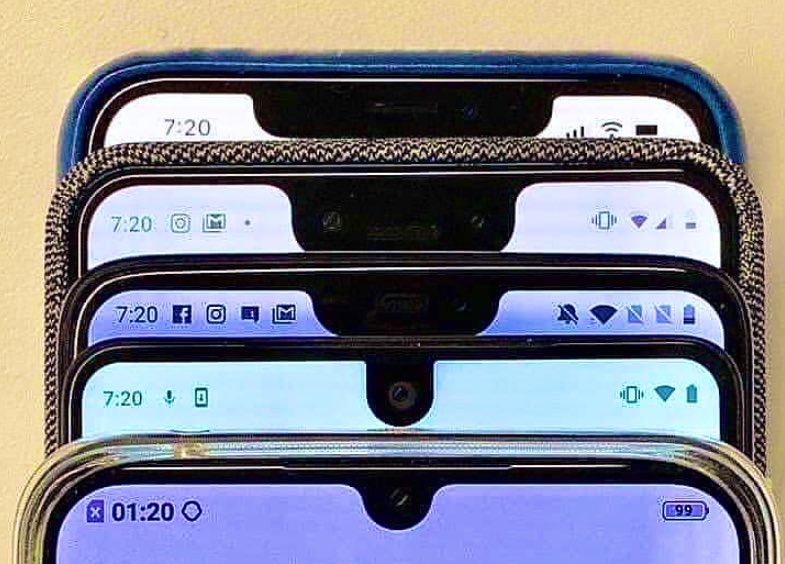 neelgaganslg's tweet photo. The 2018 #notch to #waterdropnotch era moving fast to #punchhole era 2019 🤔 https://t.co/LCKke9rstB