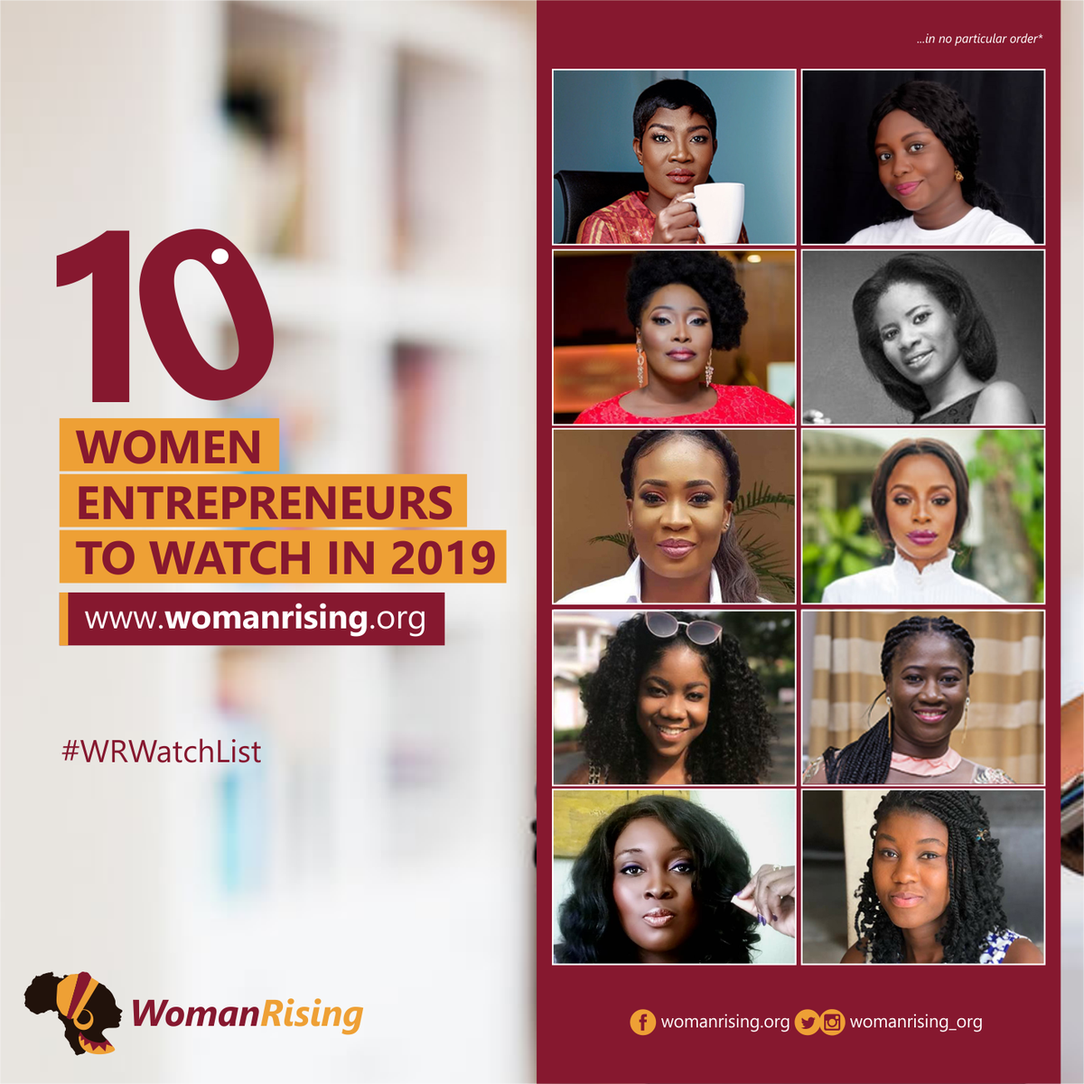 EkowMensahID's tweet photo. Checkout the WomanRising List of 10 Women Entrepreneurs to Watch in 2019 here... https://t.co/zZU75Dvozh

#WRwatchlist
#WomanRising https://t.co/SBb7PSXNBv