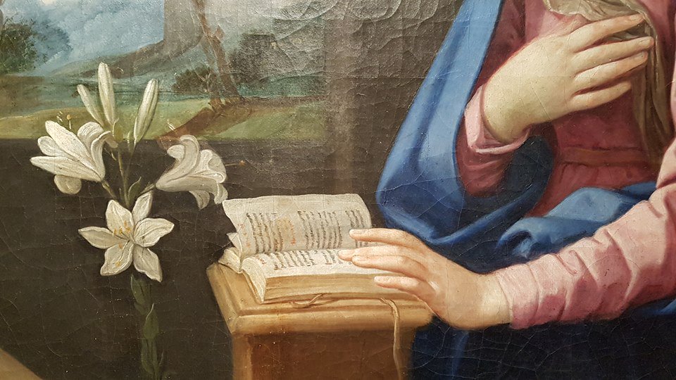 mostrarossini's tweet photo. Particolari sublimi dall' #annunciazione" di #guidoreni, esposta in mostra a #urbino.
Approfitta delle Feste per venire ad ammirare l'opera! 
Info > https://t.co/O4ijQfwhFR https://t.co/ON9ZZEzAIN