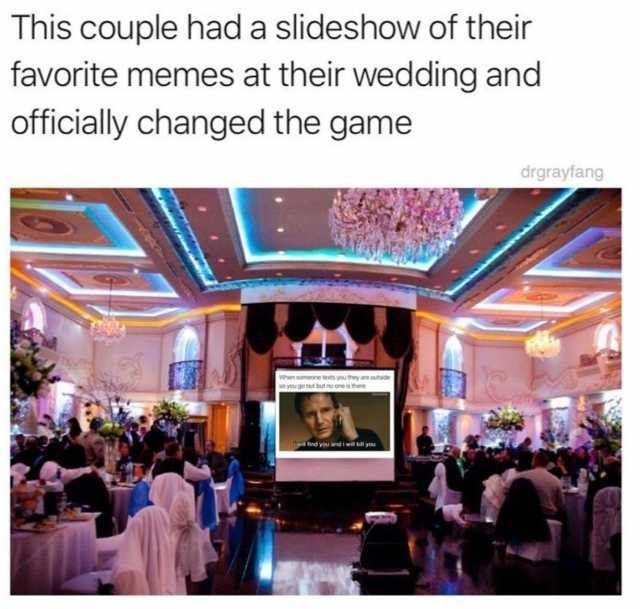 WeddingBudgeter's tweet photo. Is anyone tempted to incorporate memes into their big day?! https://t.co/wfYjUflj5L