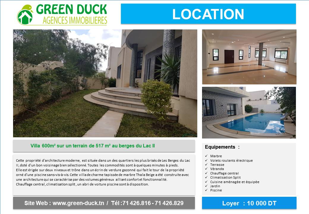 GreenDuckImmo's tweet photo. ➡➡ Pour plus d'information contactez-nous:
💻💻 Site Web : https://t.co/N8BWjgKYQh 
☎📞 Tél :71 426.816 - 71 426.829 - 99 826.720 https://t.co/iYLhLI5HbR