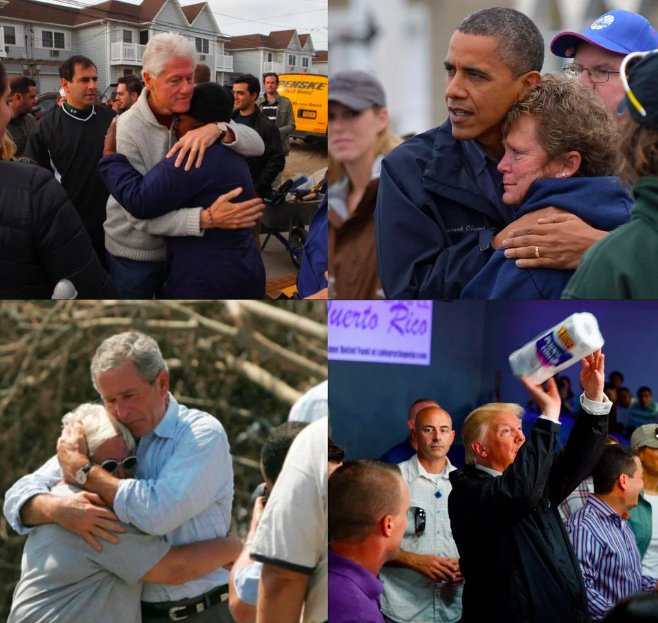Presidents interacting with people in their time of need.

r/PoliticalHumor•u/An_Angry_Cat