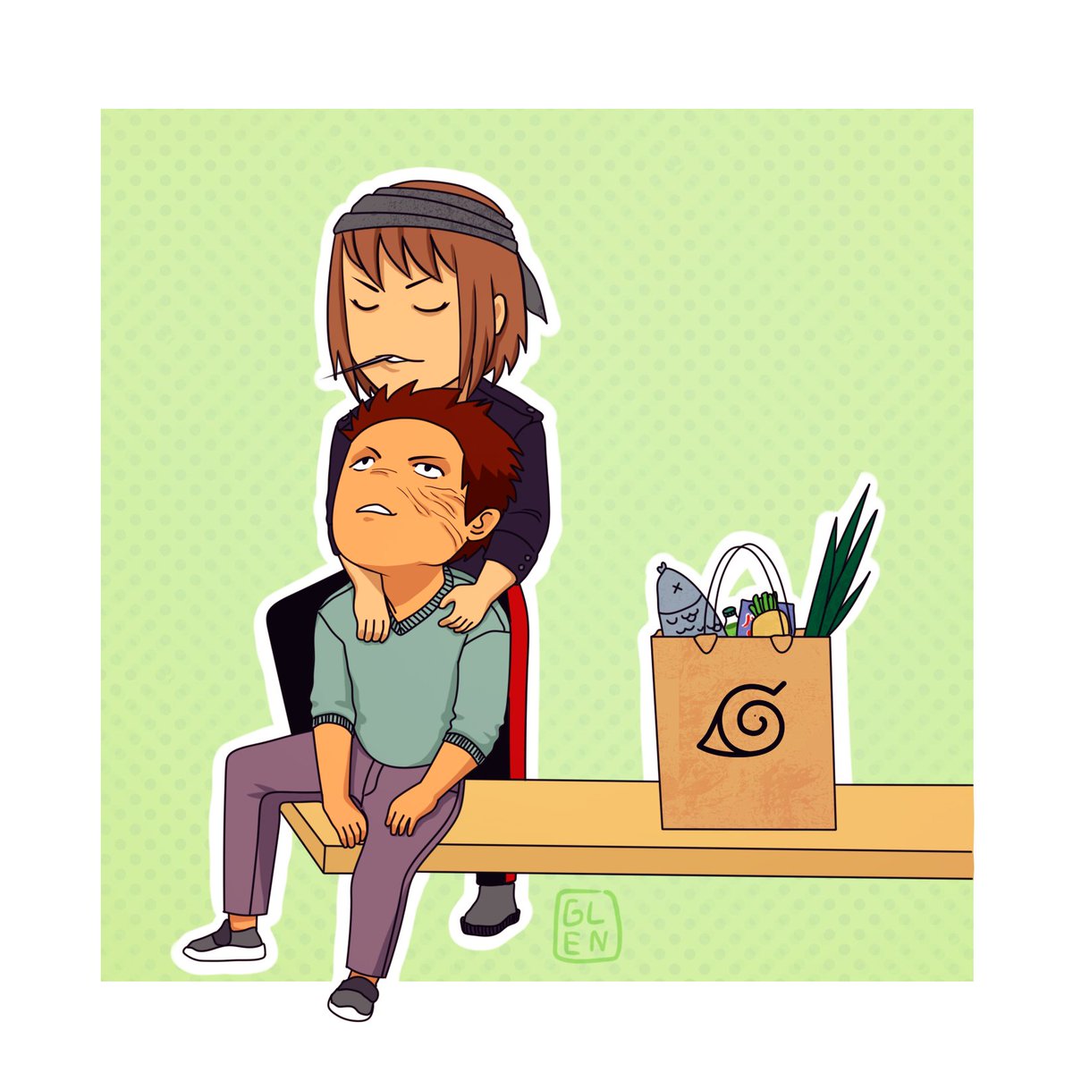 Glen Lorence Shopping Day ナルト Naruto 並足ライドウ 不知火ゲンマ ゲンライ Bl松 特別上忍 Genmashiranui Raidounamiashi Genrai