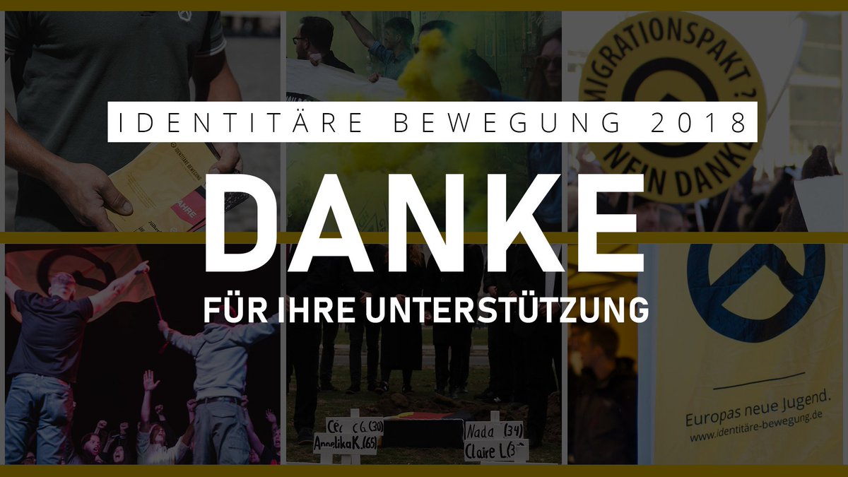 +++ #Jahresrückblick 2018 +++

Danke für eure Unterstützung in diesem Jahr, das sicherlich eines der schwierigeren Jahre für uns und die #IdentitäreBewegung in ganz #Europa war.

Hier gibt es einen Rückblick auf die IB-Höhepunkte 2018:

identitaere-bewegung.de/blog/jahresrue…

#2018 #Deutschland