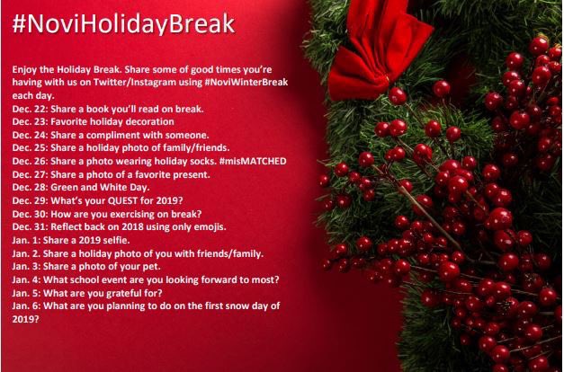 NCSD's tweet photo. Use #NoviHolidayBreak for our social media challenge #NoviPride
Today: What is your Quest for 2019?

#ourQuest #QuestForCuriosity #QuestInMacys2019 @QuestBrand @NoviIncubator @OnPurposeSocks @Macys https://t.co/rjncGTZpT9