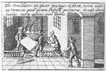 One of the most commonly told stories about the  #EnglishCivilWar is the damage done to our great  #Cathedrals. Many tell tales of horses stabled in their nave by Parliamentary troops and iconoclasts smashing up the buildings... in this thread we'll examine if this is true! 1/8