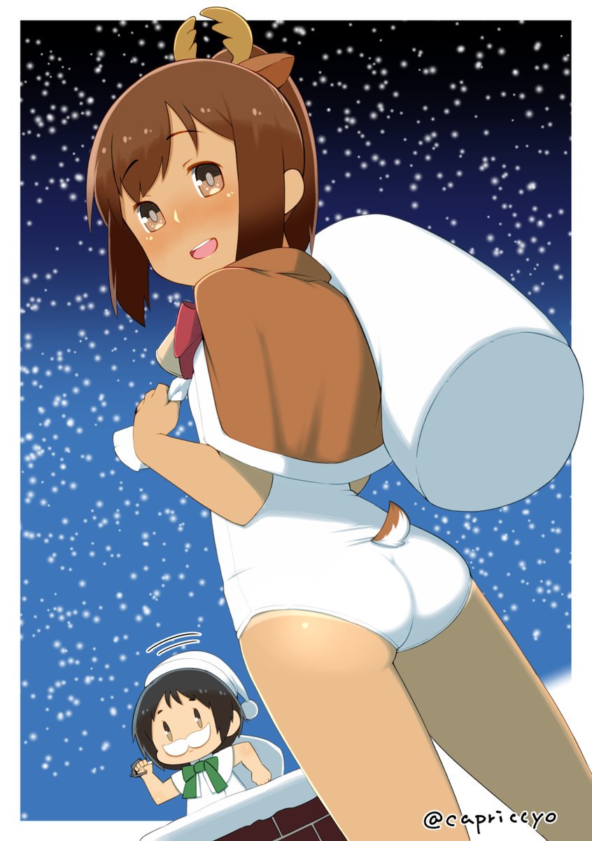 Makotosama_85's tweet photo. Shioi-chan ayudando a Santa Claus Maruyu a repartir los regalos #I401 #Shioi #Maruyu #Kancolle #KantaiCollection https://t.co/aLOVsSbdT3