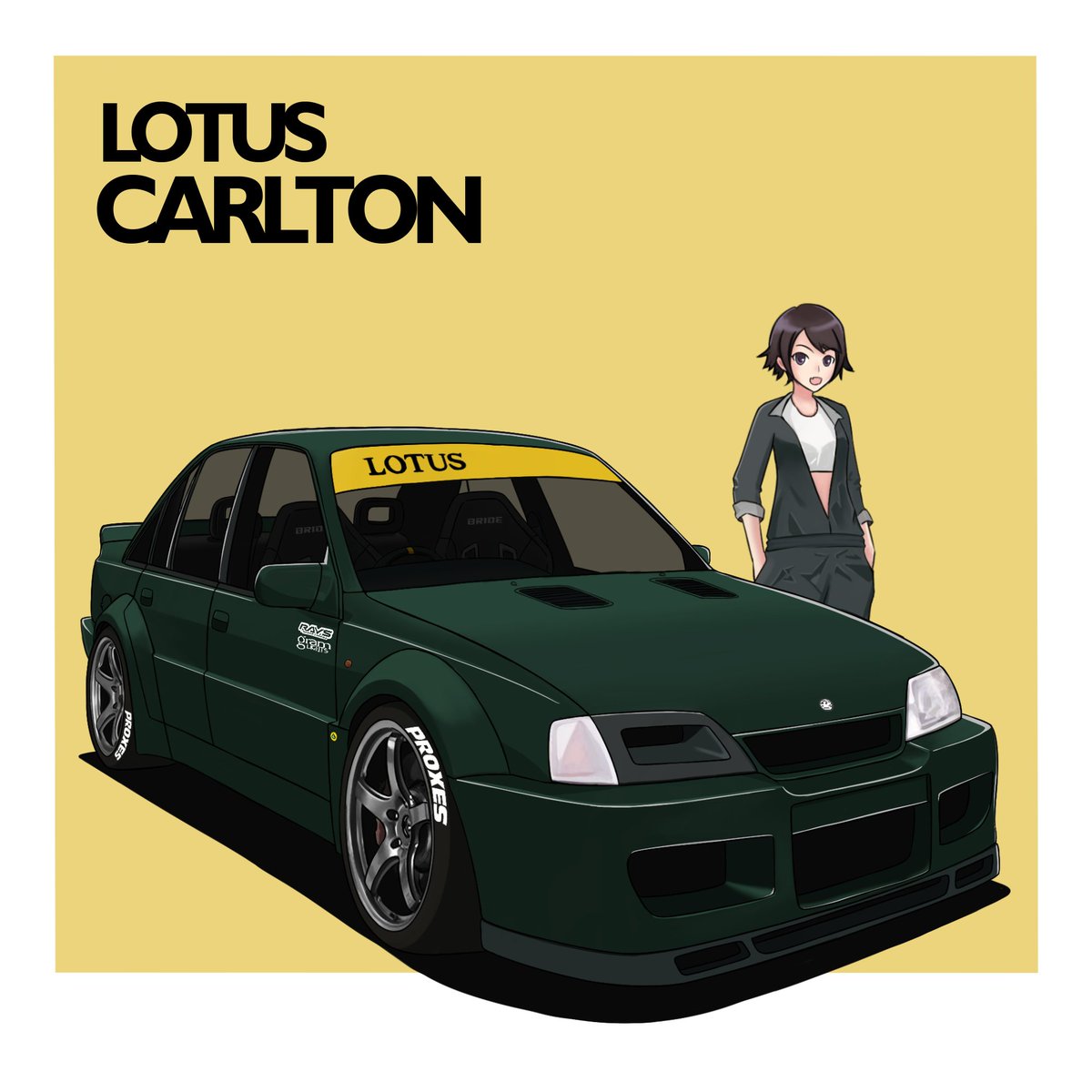 trying to make a drift build-ish lotus carlton 
critique and feedback would be appreciated
.
.
.
.
#carart #illustration #carillustration #drawing #digitaldrawing #cardrawing
#lotus #vauxhall #lotuscarlton #proxes #rays #raysengineering #gramlights #anime #animegirls