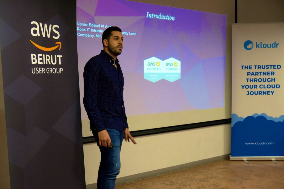 AWSBeirut's tweet photo. AWSomers got together again @BeirutDigitalD for @AWSreInvent #reCap2018. Thank you https://t.co/Bo1zU5XFqT @berytech for sponsoring #meetup #3  @awswhatsnew @AWSUserGroups #Beirut @alex_casalboni @PMallouh
☁️💫 #HappyNewYear2019 https://t.co/glPB4hQRBS