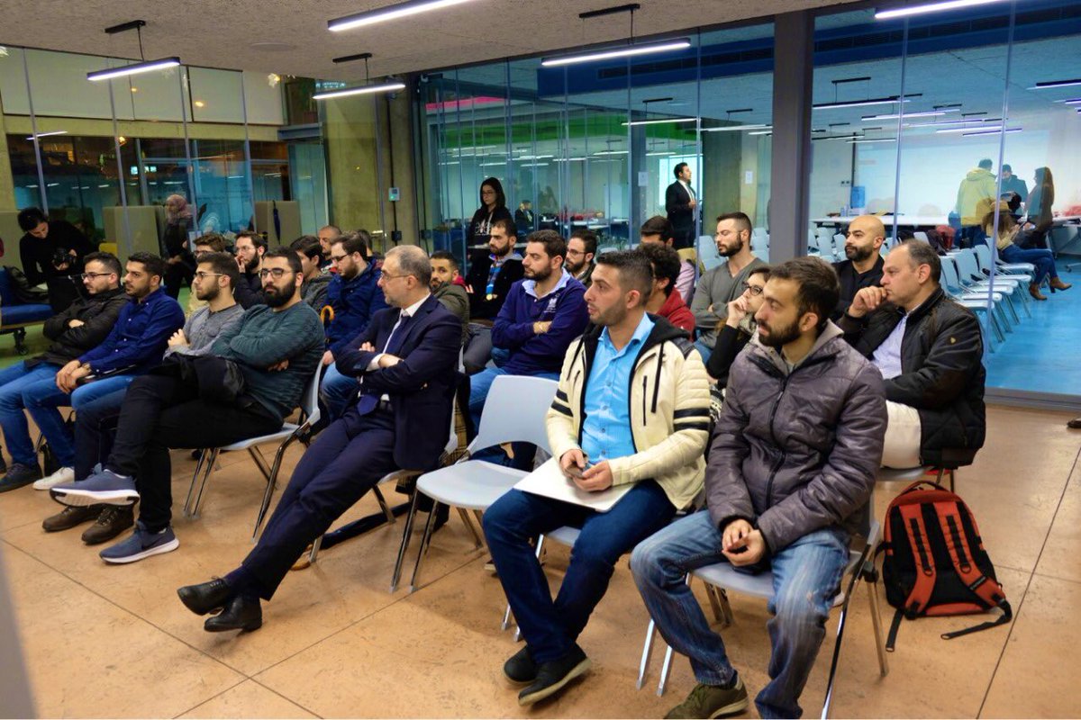 AWSBeirut's tweet photo. AWSomers got together again @BeirutDigitalD for @AWSreInvent #reCap2018. Thank you https://t.co/Bo1zU5XFqT @berytech for sponsoring #meetup #3  @awswhatsnew @AWSUserGroups #Beirut @alex_casalboni @PMallouh
☁️💫 #HappyNewYear2019 https://t.co/glPB4hQRBS