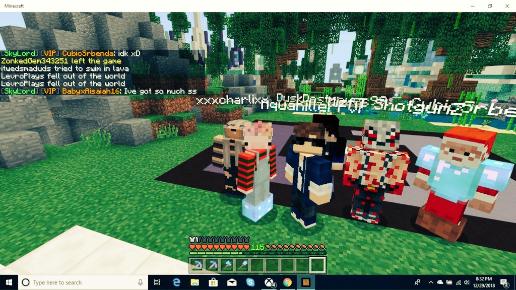 CubicPe's tweet photo. So much Fun today on @SkyBlockPE.We decided to take screenie on DuskDestroyer's Island. With @AisaiahGaming
@TheMCPEMizfiT
@DuskMCPE
AquaKillerPvP
and
xxxxcharlixx
#Friends https://t.co/PadWrU8JFX