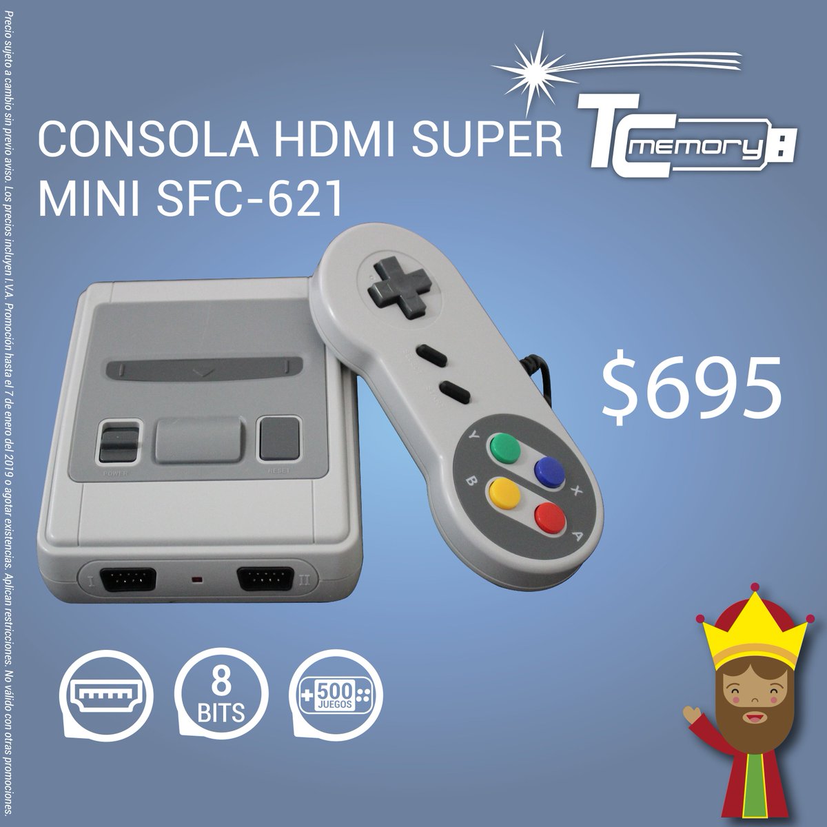 tc_memory's tweet photo. 😱🎁Consiente a los Reyes de la casa con esta consola retro Compra en línea aquí: #TCMemory https://t.co/vLTDdROEhV #Consola https://t.co/LfXBfVPK2i