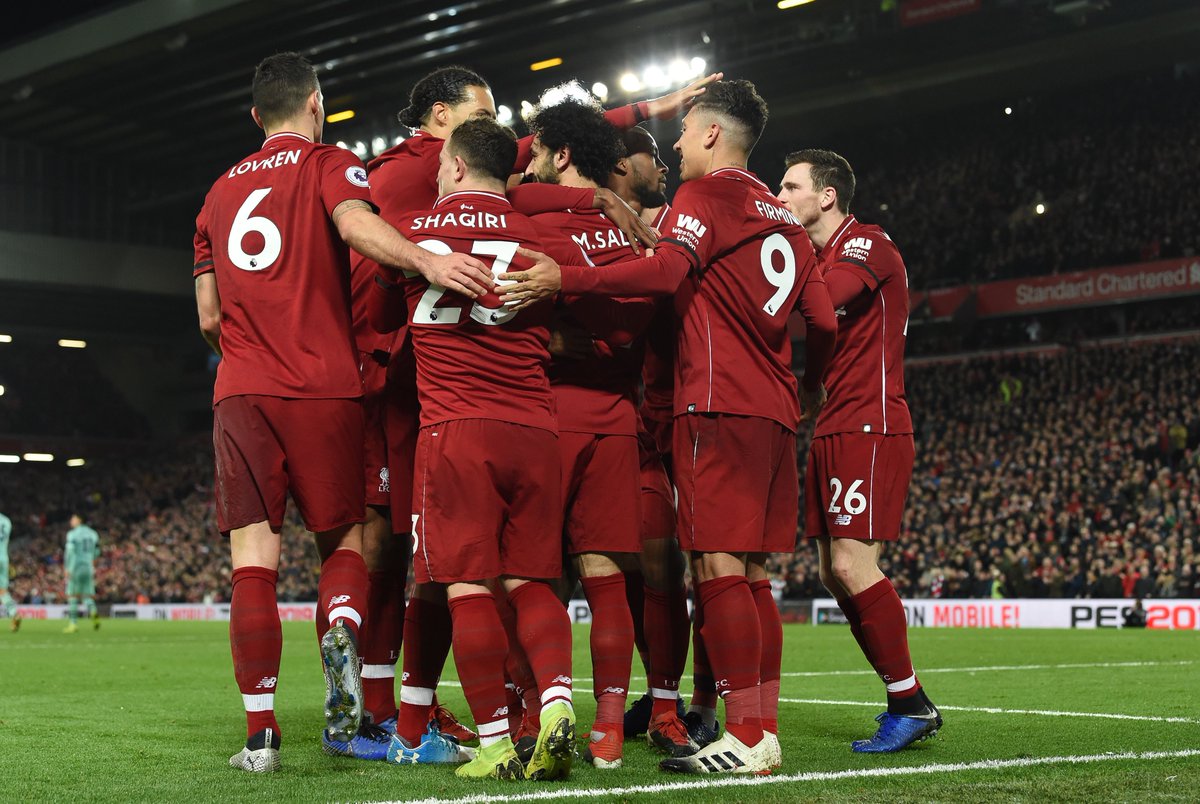 SkySportsStatto's tweet photo. 📊Liverpool's PL record at Anfield in 2018:
Played 1⃣8⃣
Won 1⃣5⃣
Drawn 3⃣
Lost 0⃣
Scored 5⃣1⃣
Conceded 9⃣
Minutes trailed 3⃣ https://t.co/wBkegmhytD
