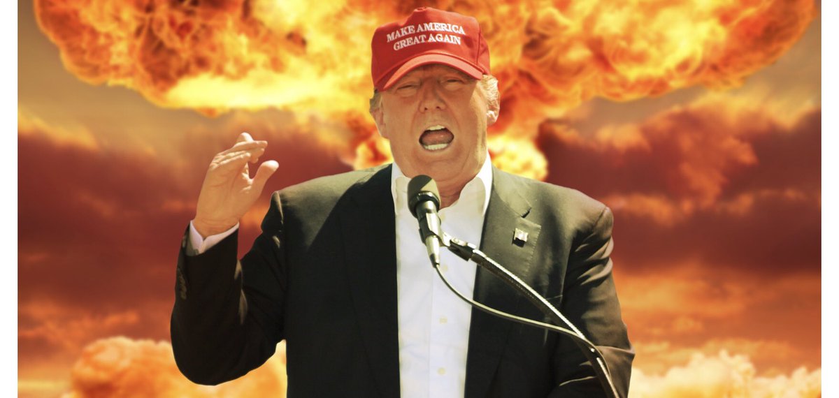 snoflake2avalan's tweet photo. @McFaul The man is deranged. #unfit #Impeach #25thAmendmentNow #resignByTweet
All of the above.
Not only does he have access to nuclear weapons -Trump himself is a nuclear bomb. https://t.co/KSjkNUMoDQ