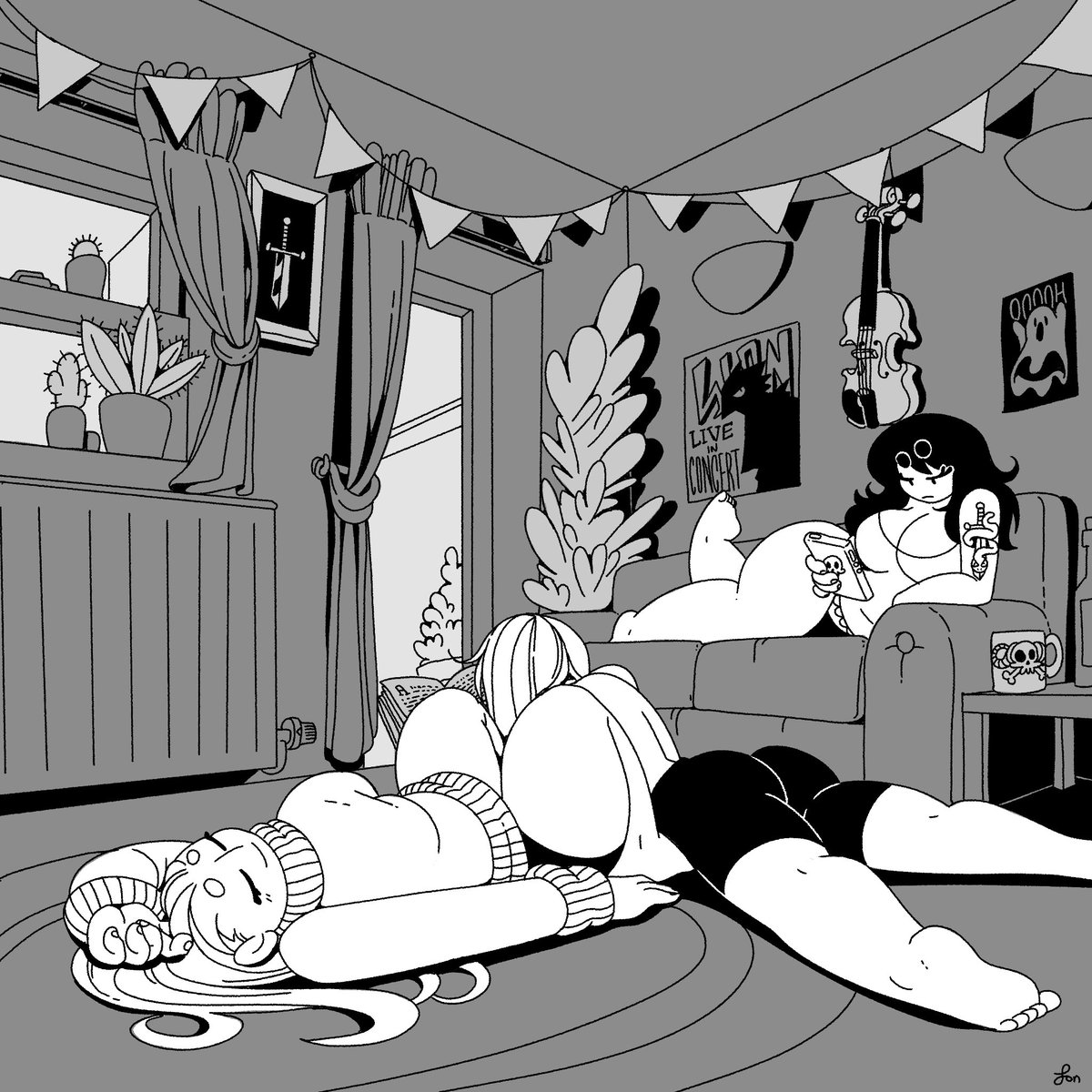 Loungin~
more background practice! 