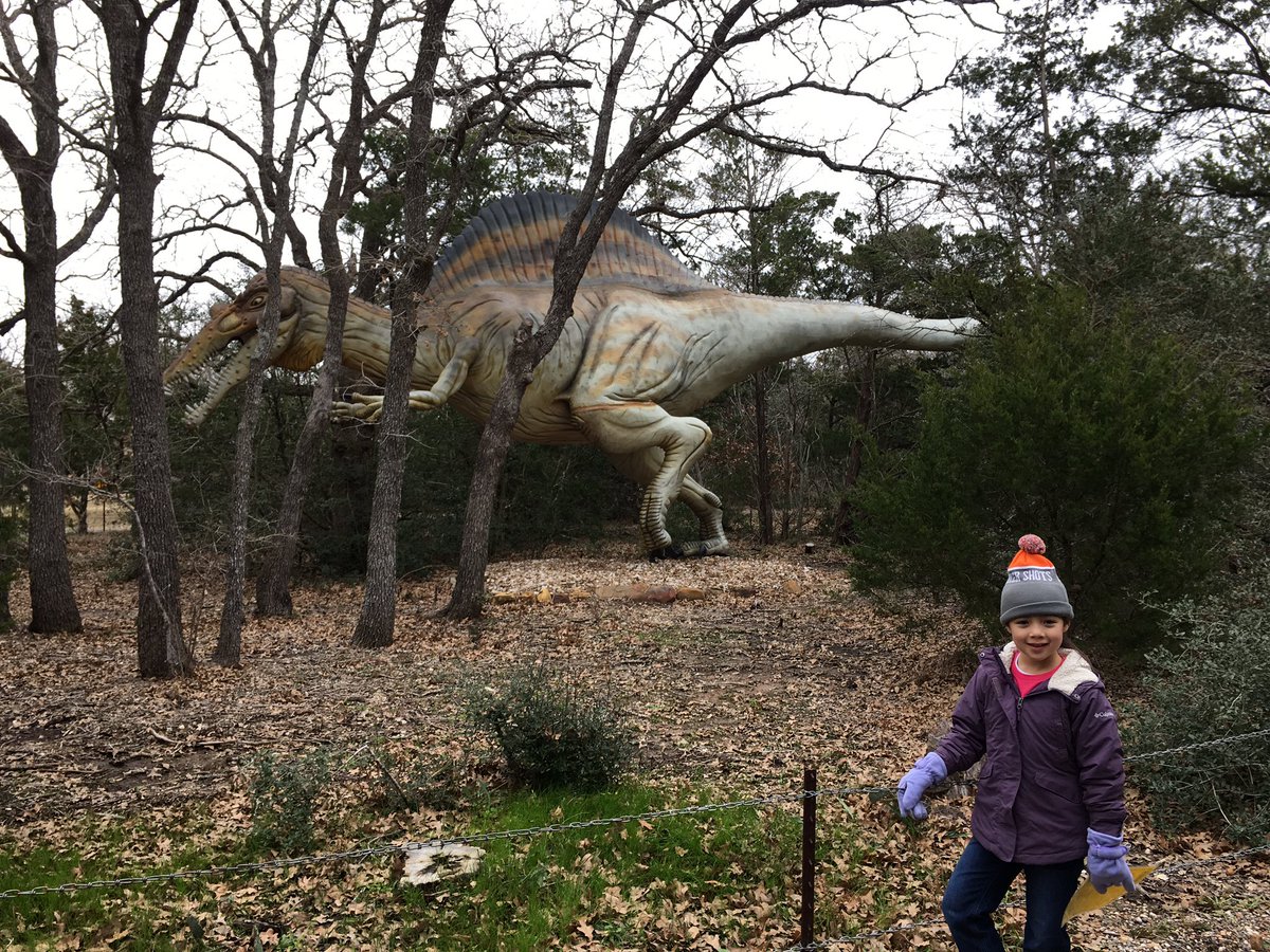 KBYip's tweet photo. It’s in the low 40s brrr, but we went for a tromp thru Dinosaur Park. Very fun for kids & grownups. #dinosaurs #TXwinter 🦖🦕🦎🐊🦂🦖👀 https://t.co/0fzHZzcE8F