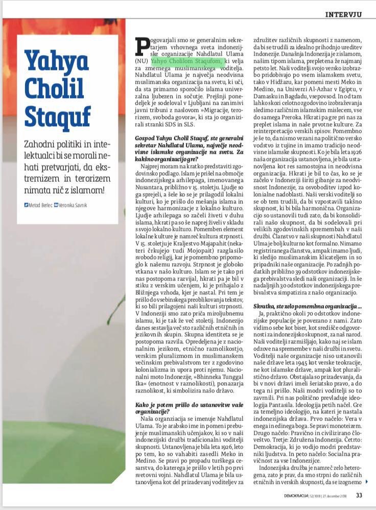 Yahya Cholil Staquf tweet media