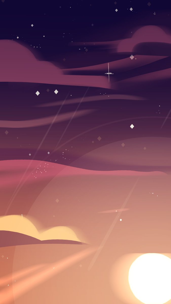 Bastart13's tweet photo. I love the Steven Universe background style so I drew up some phone wallpapers ✨🌅🏙️ https://t.co/9LbAHISqN5