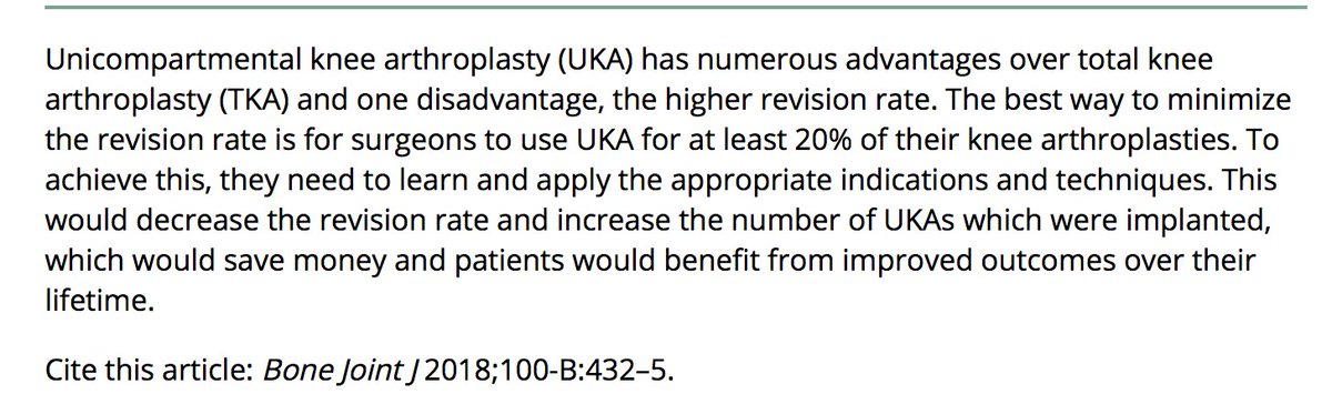OOEC_Oxford's tweet photo. Usage of unicompartmental knee arthroplasty
The Bone & Joint Journal https://t.co/aaYW3ljnHG @BoneJointJ #2018Output https://t.co/iAWOTpI5EL