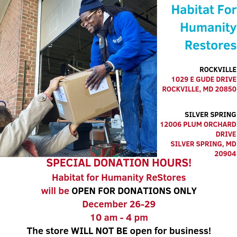 ReStoreMetroMD's tweet photo. Last Day!  Be sure to get in and take advantage of any tax credits... https://t.co/1g8URMZmQi