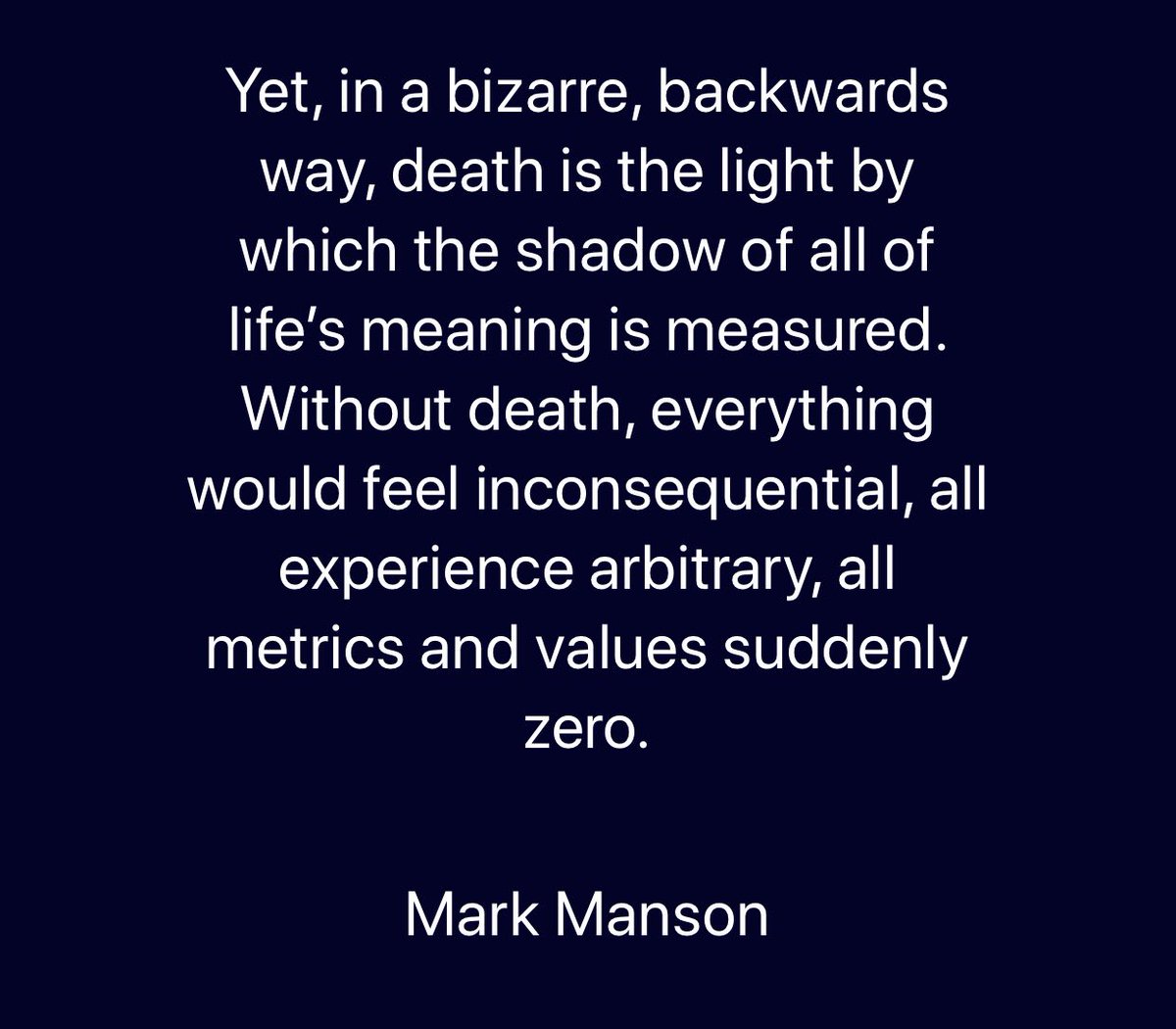 CorpseToBe's tweet photo. How our inevitable death brings meaning to how we live our lives. #wecroak https://t.co/vchlH97R5V