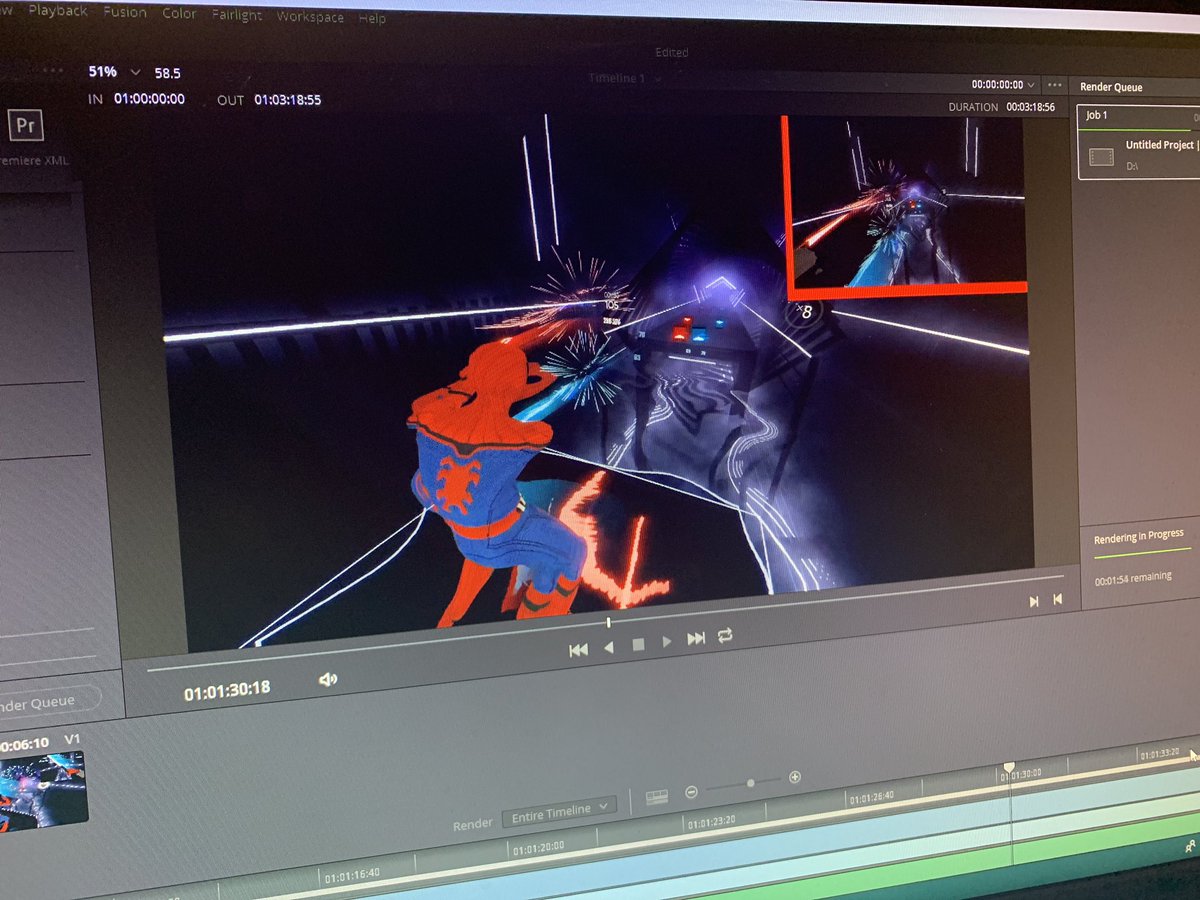 Bolt_Reaper's tweet photo. Rendering the new #beatsaber video right now https://t.co/ckuqCWDPd2