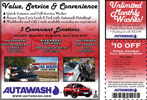 qcemag's tweet photo. Who doesn't love driving a sparkling car? Give yourself a treat and start the year off with a clean vehicle, inside and out; get $10 off the full-service wash at @Autawash | Autawash Car Wash. https://t.co/rea8jwovMs .   .   .   #Aurora  #Centennial  #Denver  #QCcoupon https://t.co/GvGBNRSuMn
