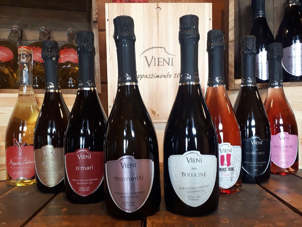 Start your New Year off right with Vieni Estates sparkling wine!🥂 
Stop by today to say hi and try some bubbly!