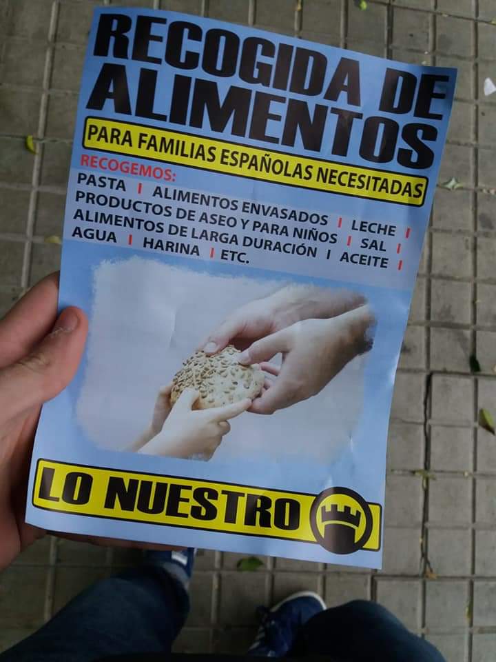 _LoNuestro_'s tweet photo. 🛒 Recogida de alimentos está mañana el Elche. 

🙌🏻 Una vez más agradecer a los vecinos su colaboración y el interés mostrado. 

🇪🇸 Elche siempre solidaria y libre de endofobia. 

#LoNuestroAlicante #PrioridadNacional #Elche https://t.co/ix7rYBPZuS