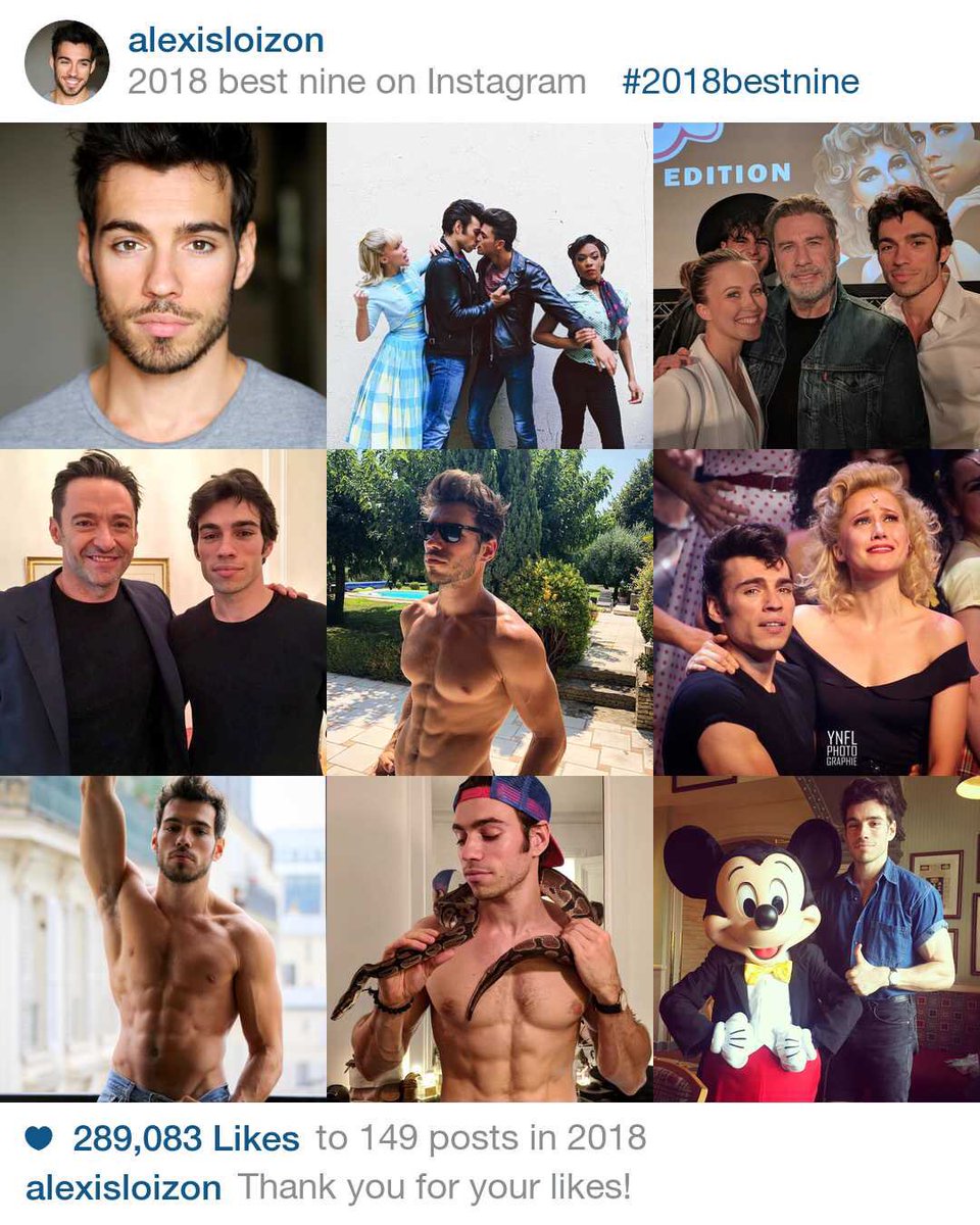 AlexisLoizon's tweet photo. #bestnine2018 , Year of my Dream(s)..❤️
A lot of @greaselemusical , @JohnTravolta__ and @RealHughJackman @monsieurkay ...
Can 2019 get any better...?
#bestnine2018 #instagram #2018Evolution #2018WasLike #endoftheyear #2019 #2019Hopes https://t.co/2WVLZkgU3F