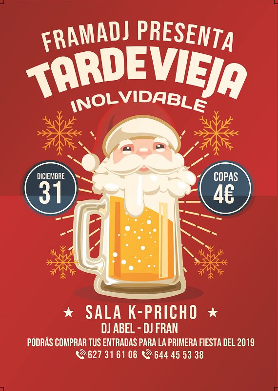 FramaDj's tweet photo. Las últimas copas del 2018 se brindan con tus amigos en la Sala Kpricho #IslaMayor en la #TARDEVIEJA de FRAMA ¡Podrás comprar tus entradas para la noche! O si prefieres llama ya a Luis o Abel https://t.co/KF9IQ0H81A