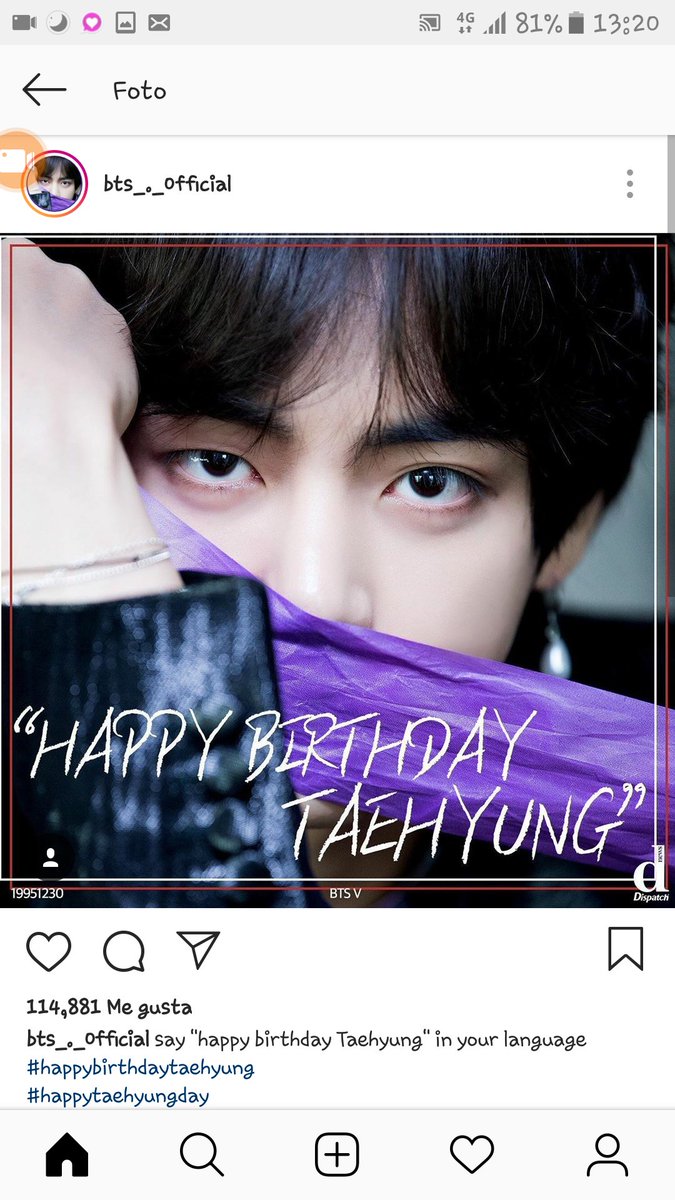 daira_247's tweet photo. Feliz Cumpleaños bb grandonte💜
#Taehyung  #taehyungbirthday #taehyungDay #PurpleV2018  #WE_PURPLE_V https://t.co/bH7FFGWPkS