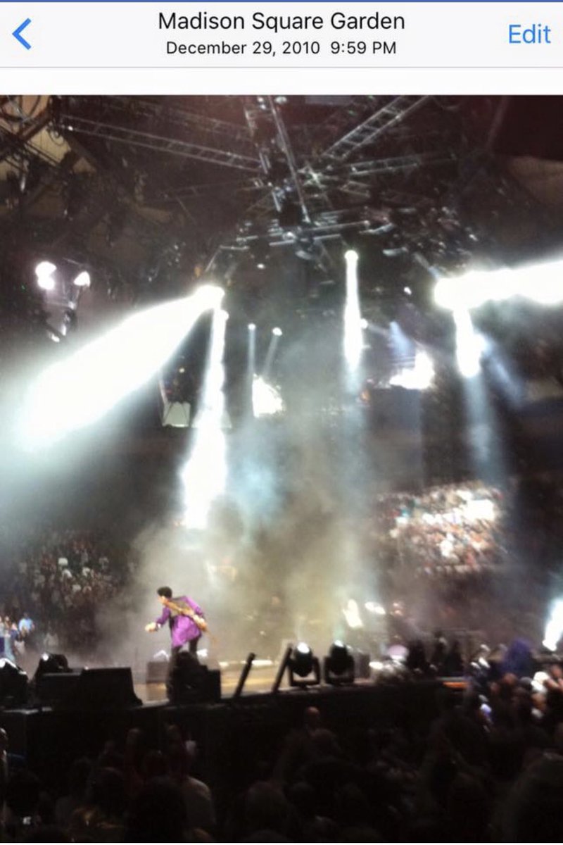hasssarah's tweet photo. @thegarden #onthisday 8 years ago to see @prince (the tiny guy in the #purple!) How I wish I could see him again 😢 #2010 #nyc https://t.co/WfXZFcnD2A