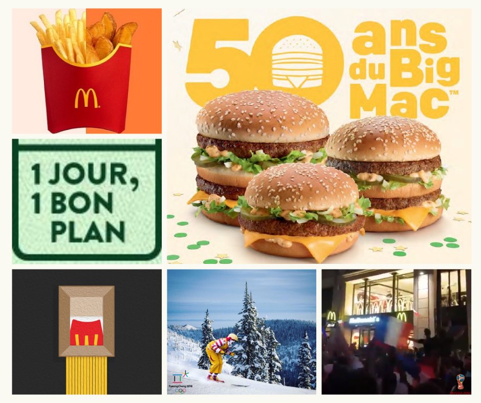 mcdonalds_paris's tweet photo. Bilan : quels #souvenirs avez-vous de cette belle année #2018 ? Voici un apperçu de ce que nous avons aimé 😍 #bigmac50 #fritespotatoes #pyongchang2018 #1jour1bonplan #CDM2018 #Bansky https://t.co/HMZ5r674YH