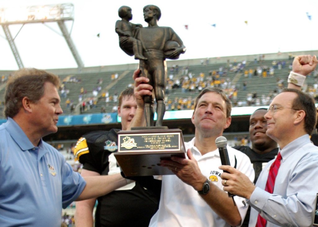uiowa's tweet photo. This season, @HawkeyeFootball's Kirk Ferentz became the program’s winningest coach ever. Here are the top ten moments during his time at Iowa over the past two decades. https://t.co/2bte6g1PBK https://t.co/3IaGTMQtcb