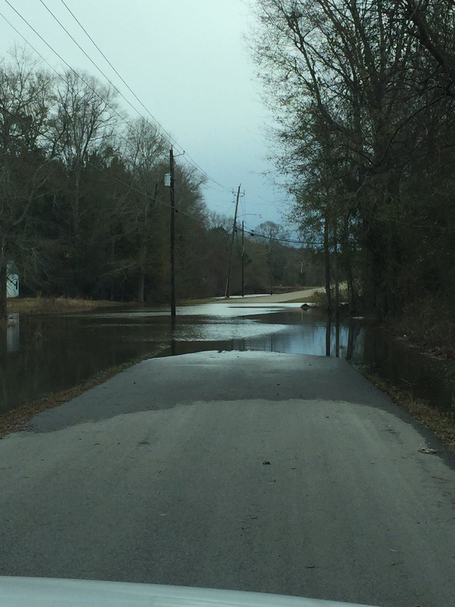MSEMA's tweet photo. MEMA Field Services Bureau Director Brian Maske photo of Old Sandersville Road in Laurel. #msema #msflooding #mswx https://t.co/dOCF676PVC