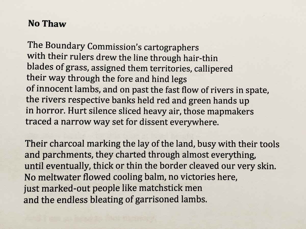 UCDPoetry's tweet photo. A beautiful (and apt) poem from the #VoicesofWar prize shortlist - "No Thaw" by Jean O'Brien @UCD_English #ucdcentenaries @salmonpoetry @poetryireland #Irishwomenpoets https://t.co/QquU3YyJix