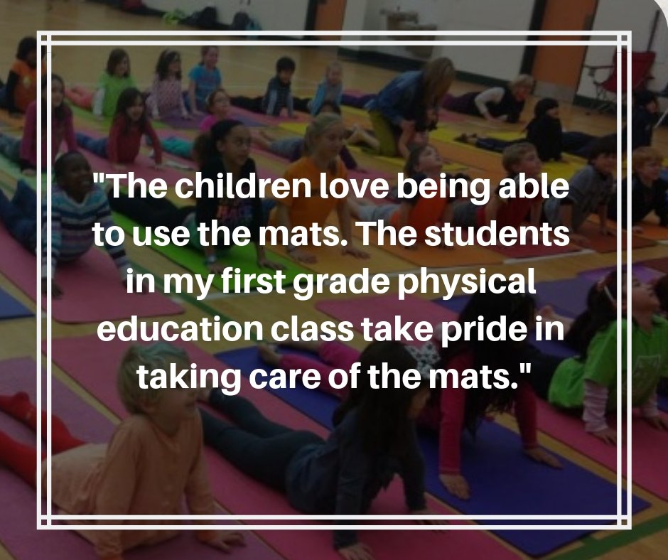 yogaactivist's tweet photo. Studies prove school children benefit physically, behaviorally and mentally from yoga, so we regularly donate yoga mats to public schools in need. One recipient writes: https://t.co/GX0zYxviDX